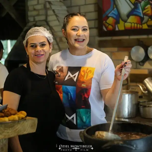 Bastidores da cozinha durante o evento